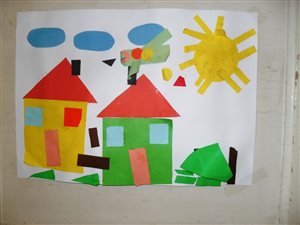 koláž geometrické tvary